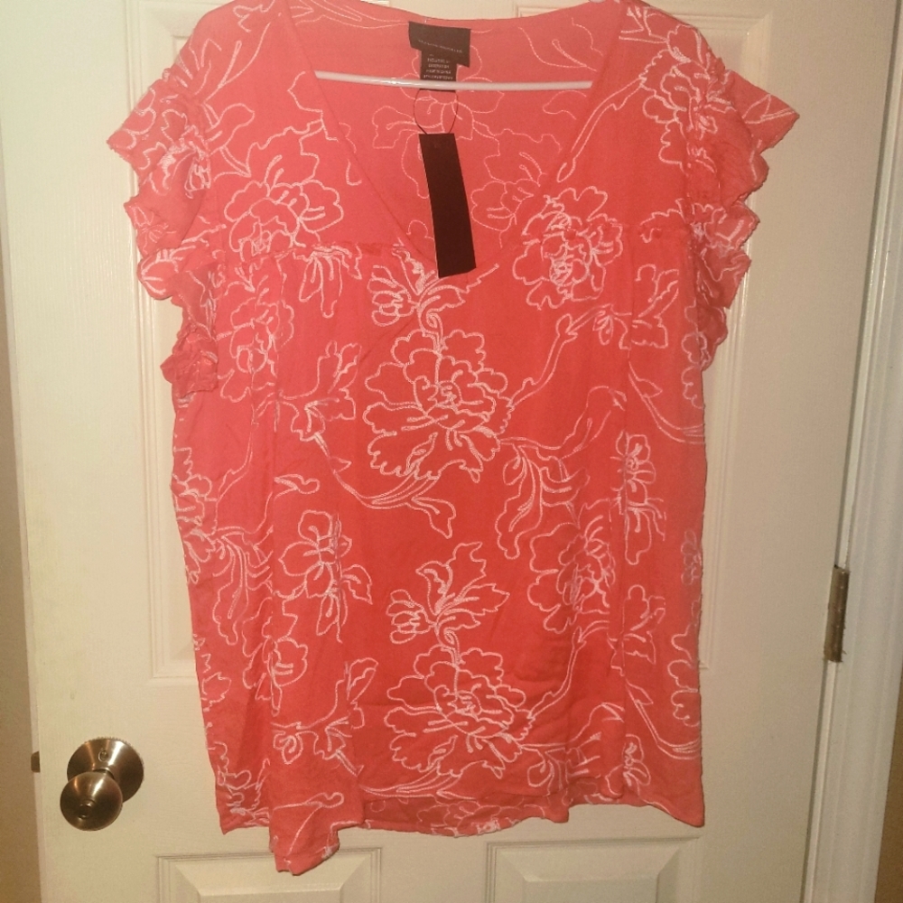 Coral blouse